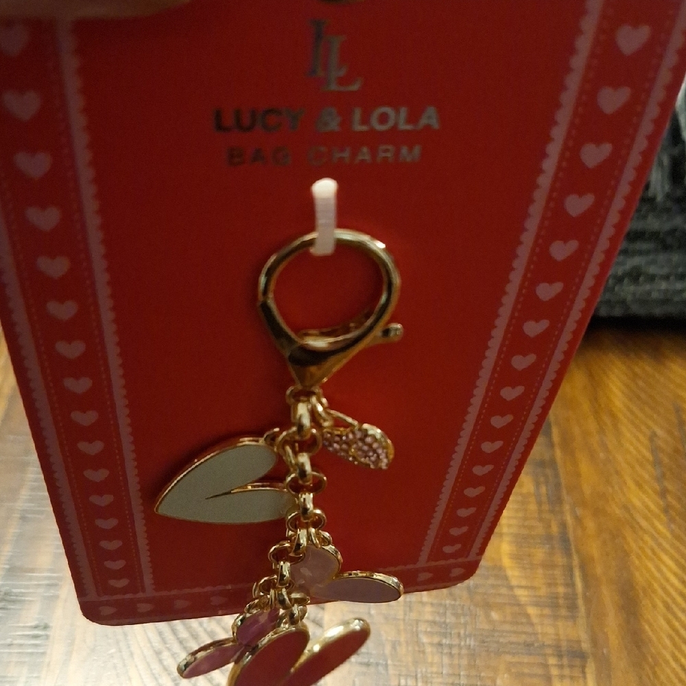 Heart Bag Charm - Red and Pink - Picture 4 of 8